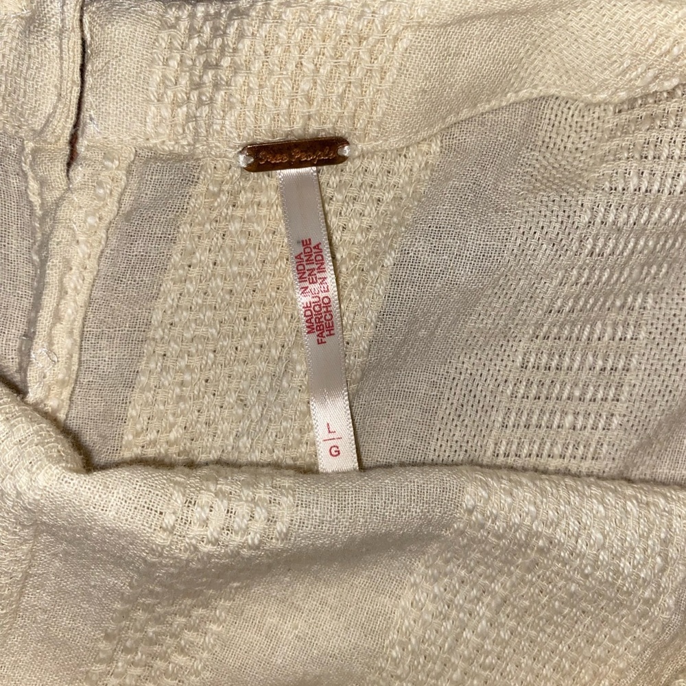 Free People Cream Wide-Leg Jumpsuit - Picture 2 of 4